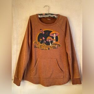 Juniors Graphic French Terry Cloth Top